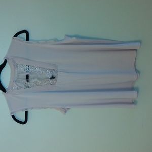 EXPRESS PINK TANK TOP WITH LACE SIZE LARGE